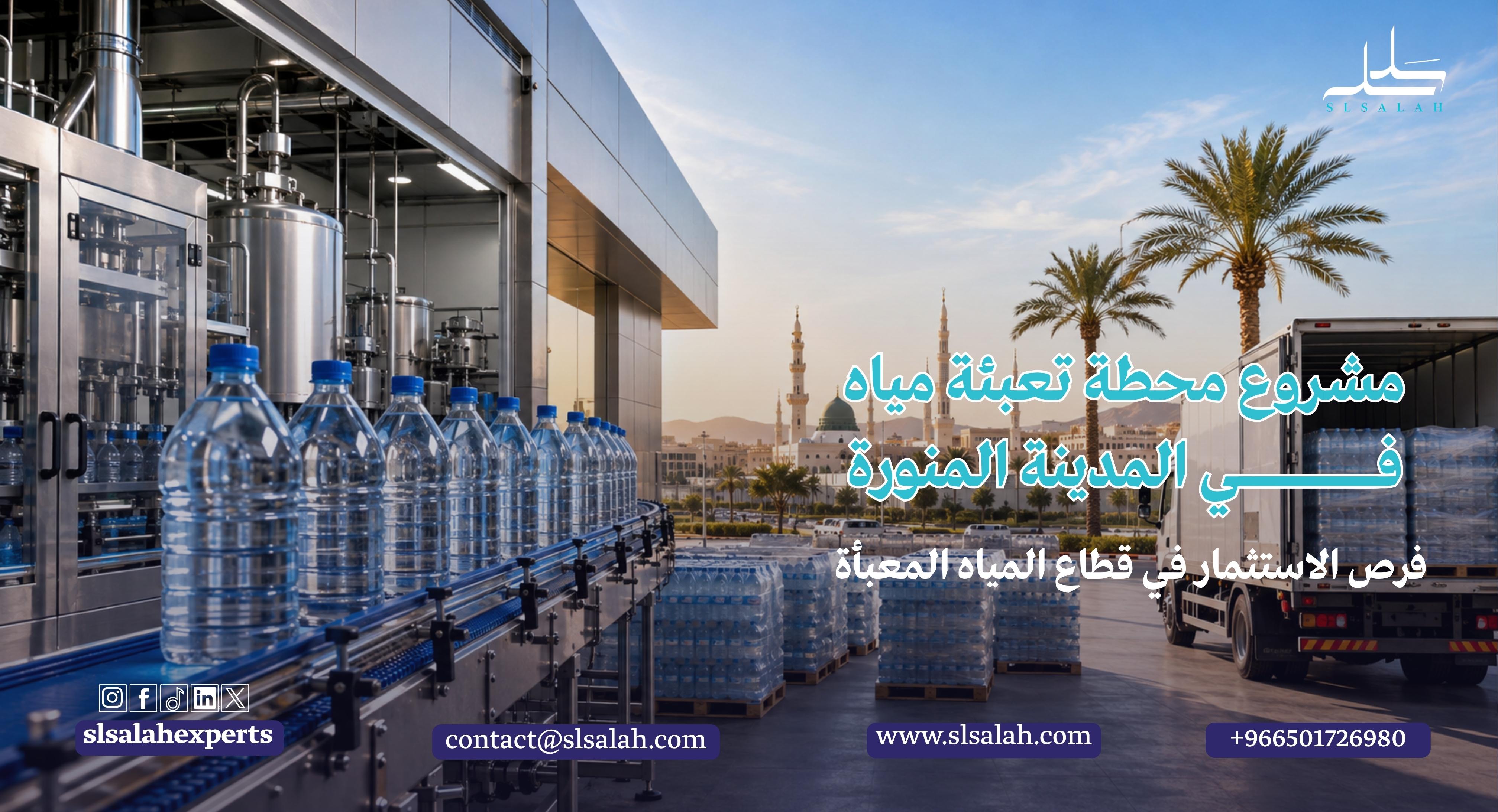 مشروع محطة تعبئة مياه في المدينة المنورة: فرص الاستثمار في قطاع المياه المعبأة